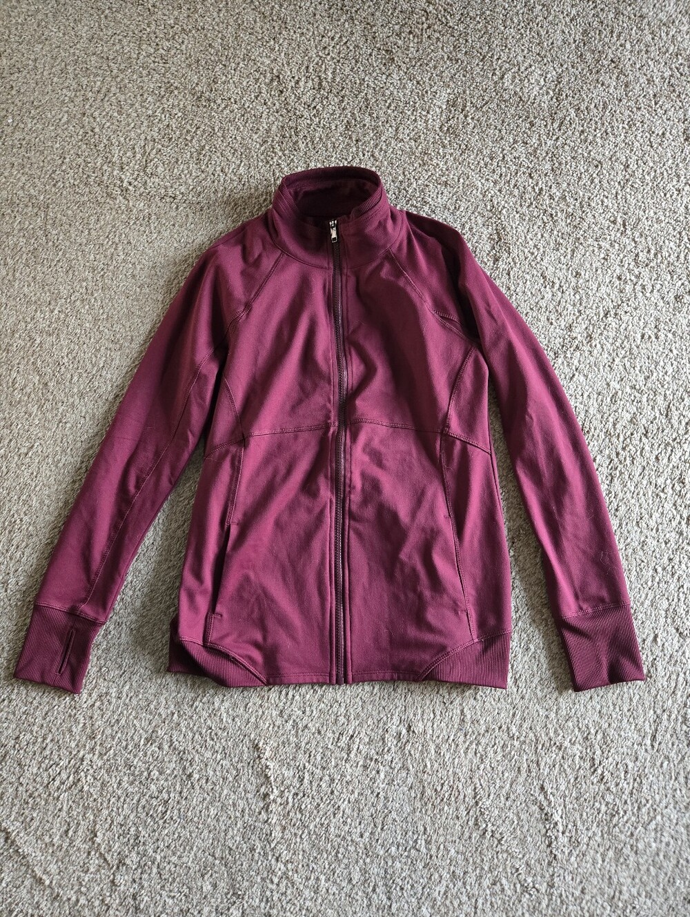 Women's Zip-Up Active Jacket in Maroon